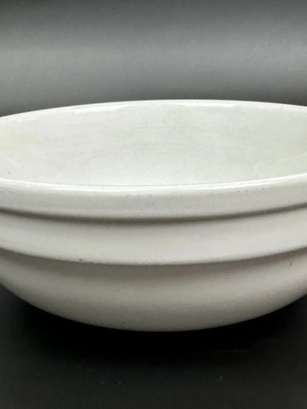 Set of 2 Crate & Barrel Cafeware II White Porcelain Soup Cereal Bowls 6.75